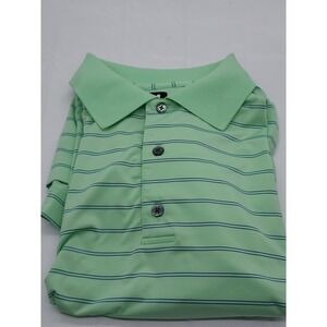 FootJoy Mens XL Mint Green Striped Golf Polo Shirt Salisbury Country Club